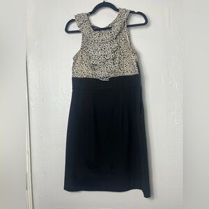 Maurices Black and Leopard Print Midi Dress. 9/10 (M)